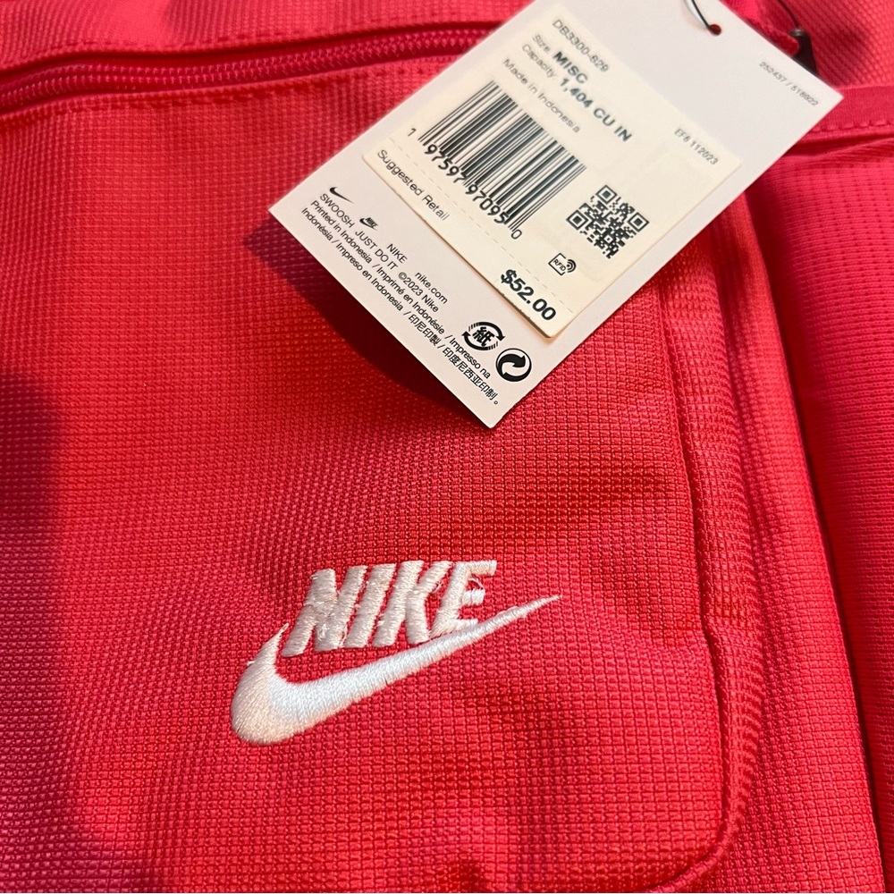 Nike Vivid Red Backpack with White Logo